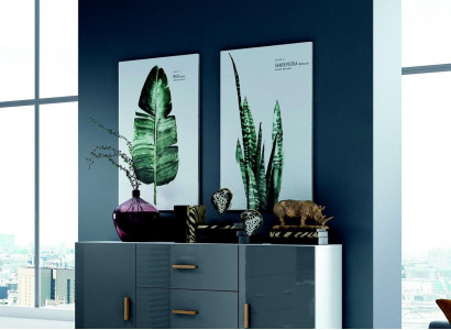 Dressers Living Room Cabinet 140cm XL Low Boards Modern Wood Dresser Sideboard